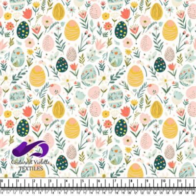 Spring Floral Easter Egg Pattern