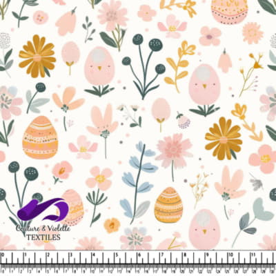 Soft Pastel Easter Floral Pattern