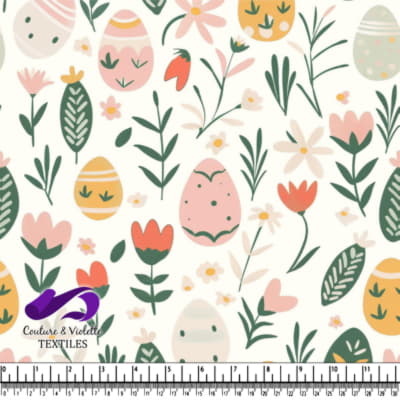 Easter Eggs and Flowers Pattern