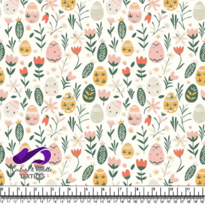 Easter Eggs and Flowers Pattern