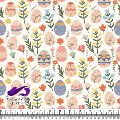 Easter Eggs and Spring Flowers Pattern