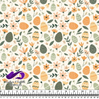 Spring Easter Eggs and Flowers Pattern
