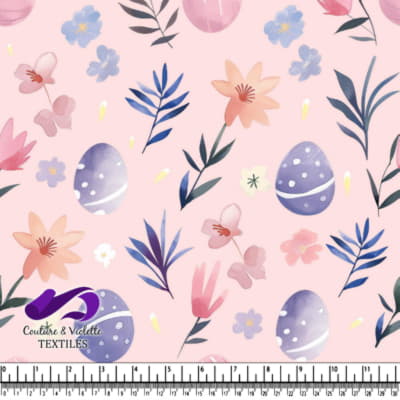 Pastel Easter Eggs and Flowers Pattern