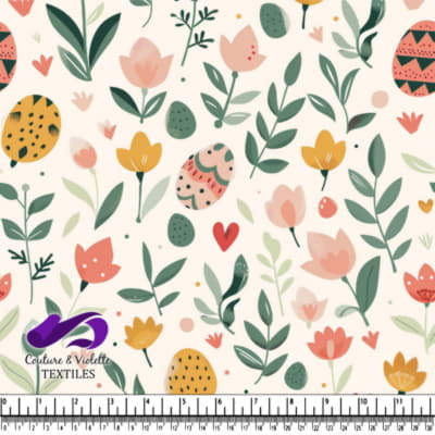 Motif Floral de Printemps pour Pâques