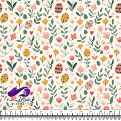 Motif Floral de Printemps pour Pâques