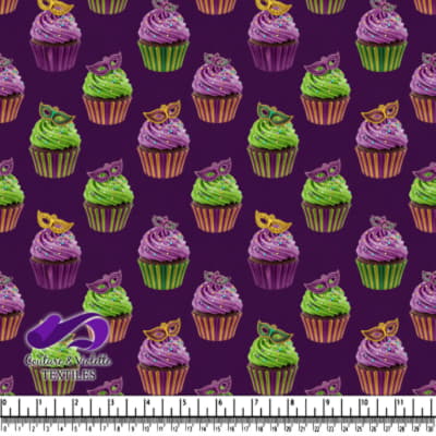 Motif de Cupcakes de Mardi Gras