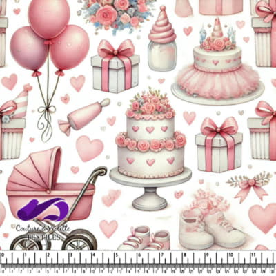 Pink Baby Shower Celebration Pattern