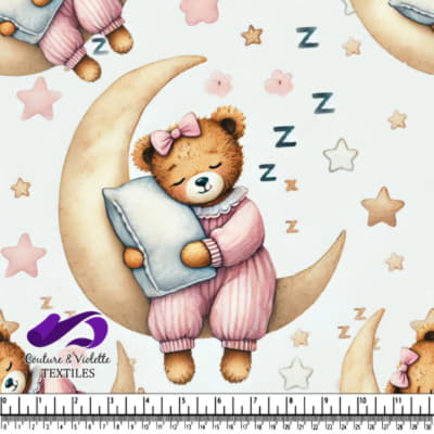 Sleepy Teddy Bear on the Moon