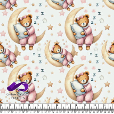 Sleepy Teddy Bear on the Moon