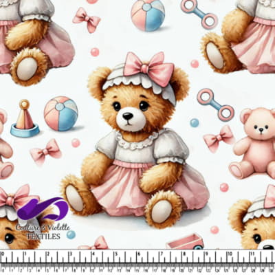 Cute Teddy Bears and Baby Toys Pattern
