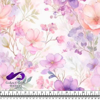Delicate Pink and Purple Floral Pattern