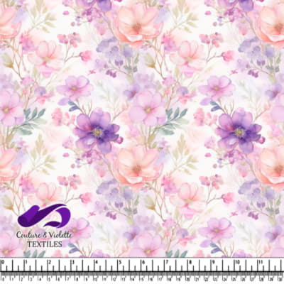 Delicate Pink and Purple Floral Pattern