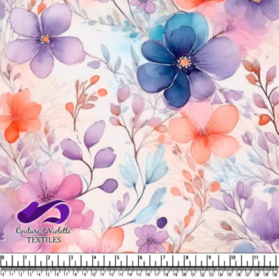 Motif Floral Aquarelle Douce