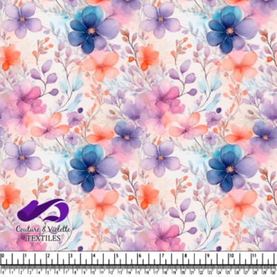 Motif Floral Aquarelle Douce