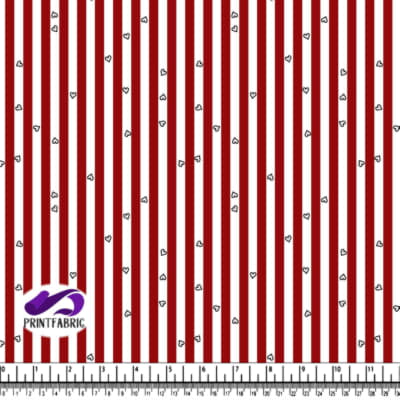 Amour - red line and hearts on white background