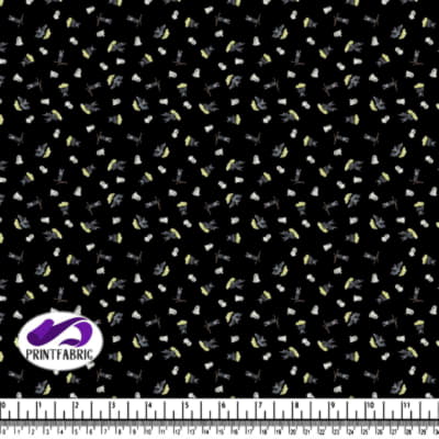 Halloween - ghost and bat on black background