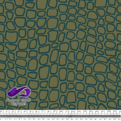 Animal texture - Crocodile in color Willow and Olive