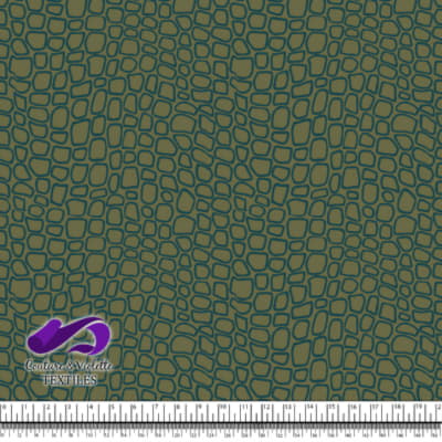 Animal texture - Crocodile in color Willow and Olive