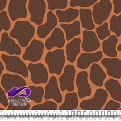 Animal texture - Giraffe in color Tomato cream and Brown