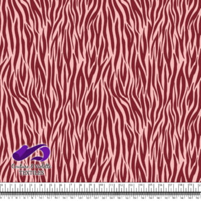 Animal texture - Zebra with color First blush pink and Winery