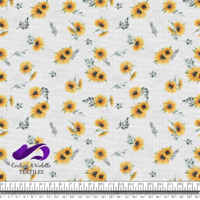 Sunflowers on white background