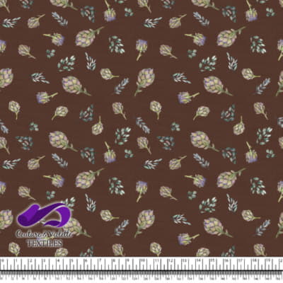 Artichoke on downtown brown background