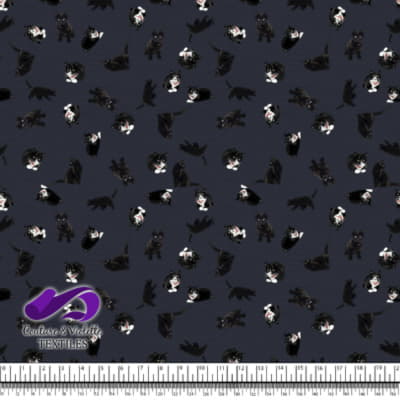 Black cat - After midnight blue texture