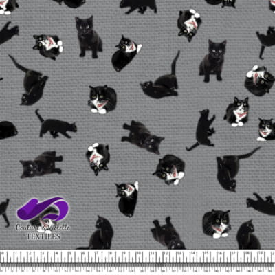 Black cat - Cats on Ultimate gray texture