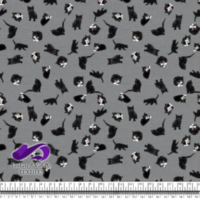 Black cat - Cats on Ultimate gray texture
