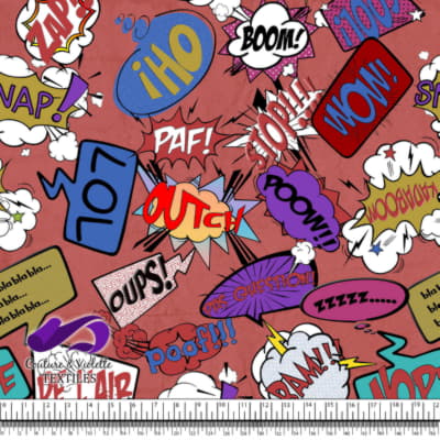 Comic book - Speech bubbles LOL on red background