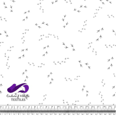 Roosters and hens - Footprint on White background