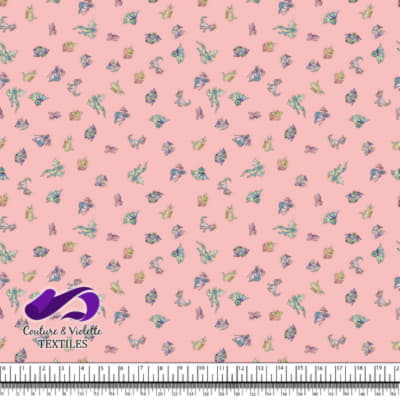 Dragons - Cute dragons on first blush pink background