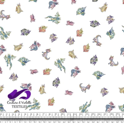Dragons - Cute dragons on white background