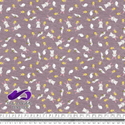 Easter - Ferrets and friends textured Elderberry background