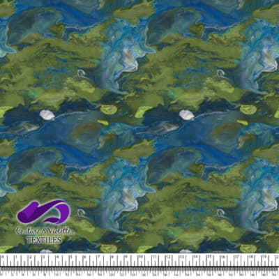 Emulsion resin - Blue and green