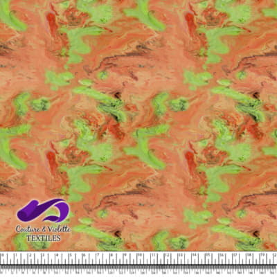 Emulsion resin - Orange and green