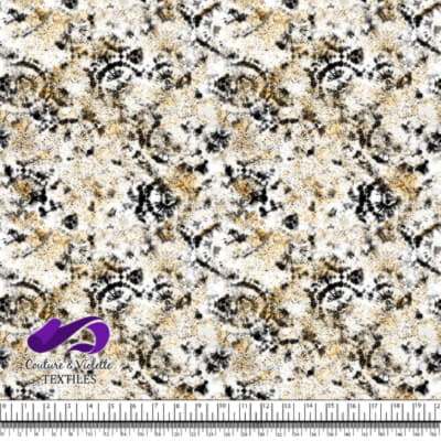 Tie Dye - Black and dust gold