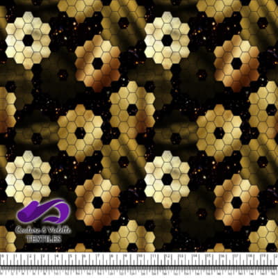 Honeycomb Webb -  Structure with star - Gold