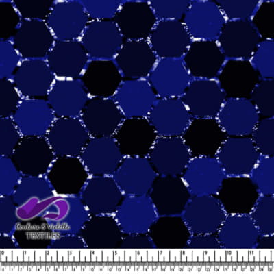 Honeycomb Webb -  Grid cosmic - Azure blue