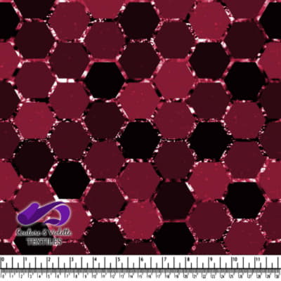 Honeycomb Webb -  Grid cosmic - Viva magenta