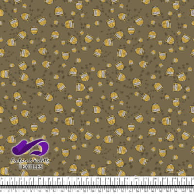 Winnie The Pooh - Honey on Martini olive background