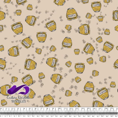Winnie The Pooh - Honey on Tapioca background