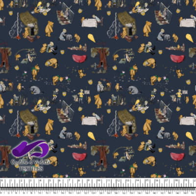 Winnie The Pooh - Story on Blueberry background