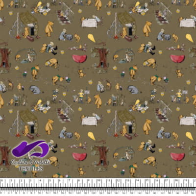 Winnie The Pooh - Story on Martini Olive background