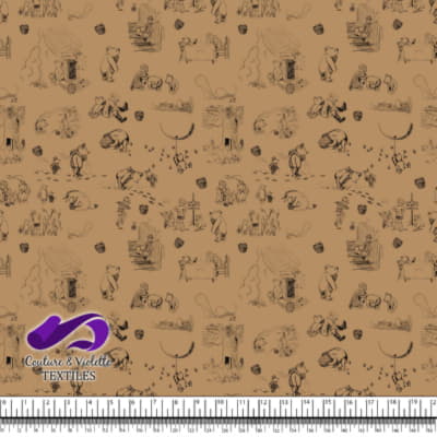 Winnie The Pooh - Gravures on Iced coffee background