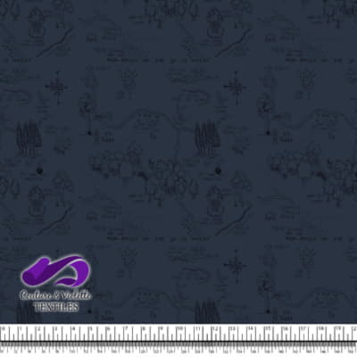 Winnie The Pooh - Map on Blueberry background