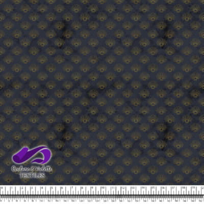 Geo art déco - Scallops gold - After midnight blue