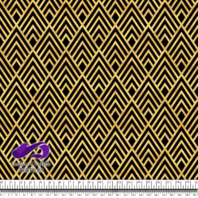 Geo art déco - Triangles gold - Black