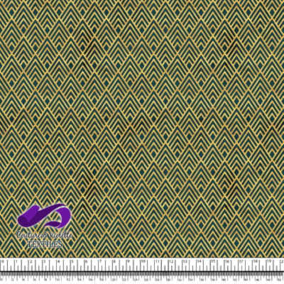 Geo art déco - Triangles gold - Deep teal