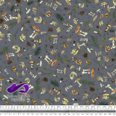 Vintage mushroom - Wild mushrooms - Quiet shade gray